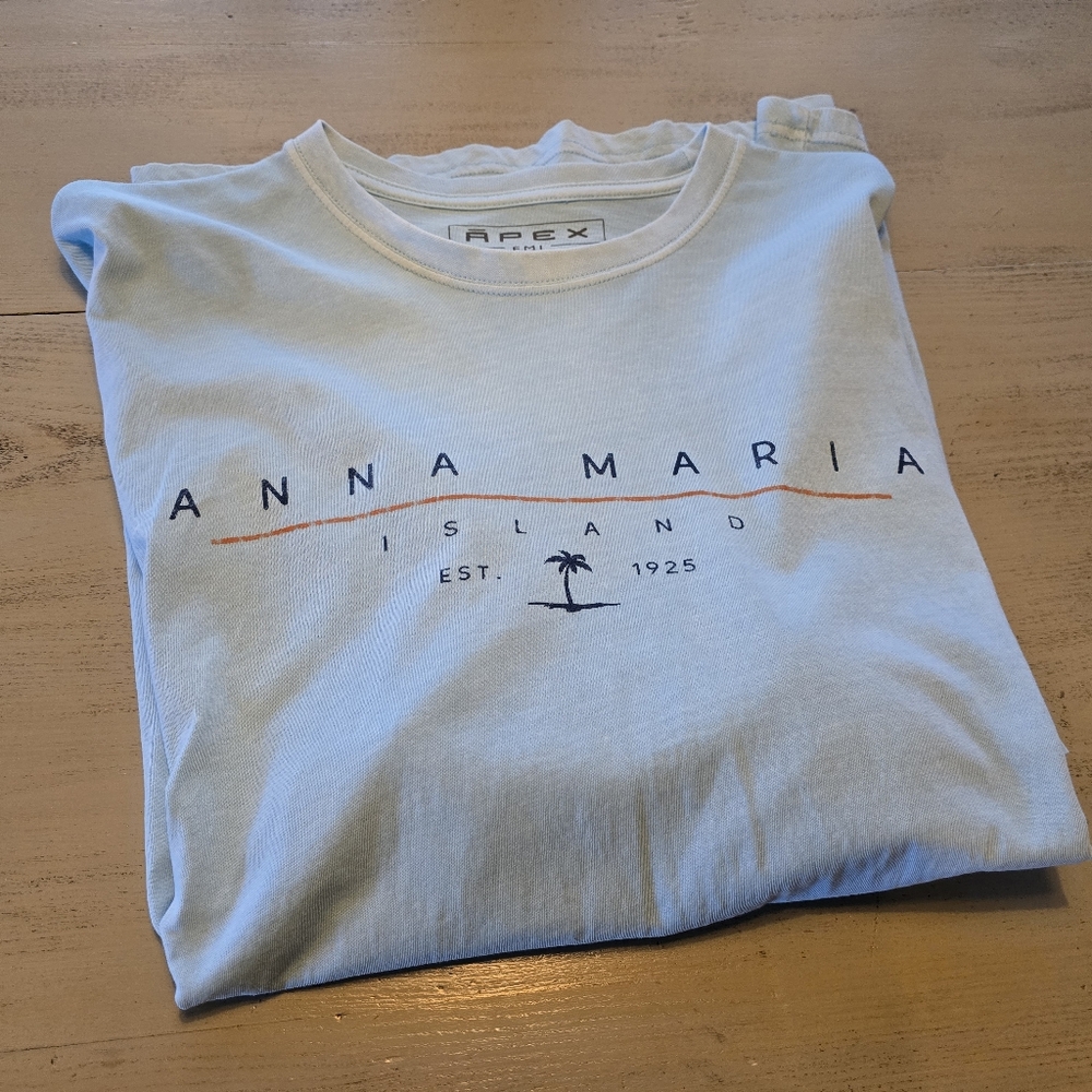 Anna Maria Island Tshirt, Adult Large, New Without Tag, Light Blue, Super Soft